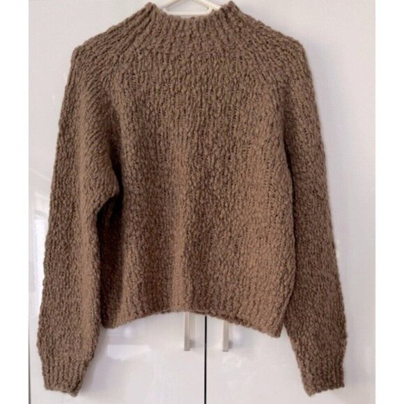 NWT Size L - Anthropologie Textured Mock-Neck Sweater (Made in Italy) - Picture 8 of 16
